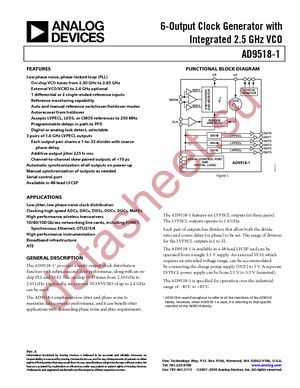 AD9518-1BCPZ datasheet  